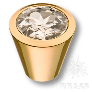 Brass Ручка кнопка 25.355.35.SWA.19 глянцевое золото 24K с кристаллами Swarovski фото 1