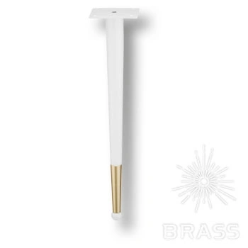 Brass Опора мебельная KMA-0124-0410-B12-C25 WhIte/Matt Gold белый/матовое золото 410 мм фото 1
