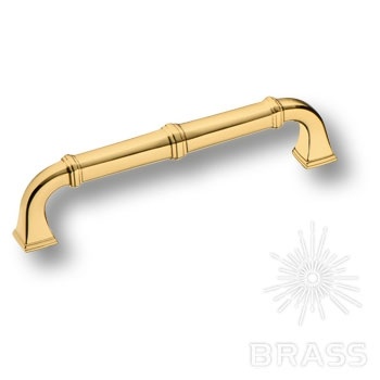 Brass Ручка скоба 4224 0128 GL глянцевое золото 128 мм фото 1