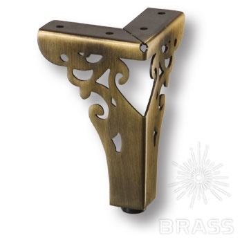 Brass Опора мебельная резная KAX-4626-0110-A08 античная бронза фото 1