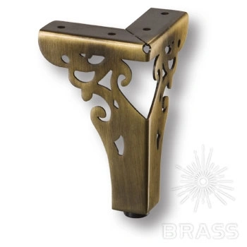 Brass Опора мебельная резная KAX-4626-0110-A08 античная бронза фото 1