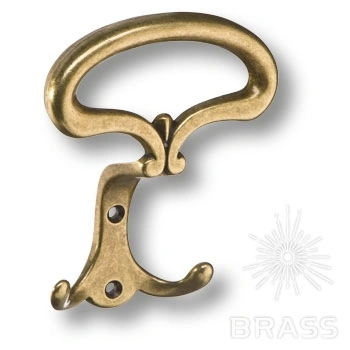 Brass Крючок мебельный трёхрожковый 15.719.00.12 античная бронза фото 1