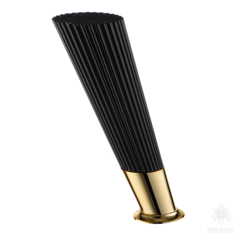 Brass Опора мебельная SUIT 3510 0160 Matt Black/Metalized Gold матовый черный/глянцевое золото 160 мм фото 1