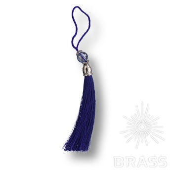 Brass Кисточки для мебельных ручек TASSEL-10-SAKS-COLOR синий/глянцевый хром фото 1