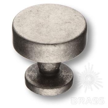 Brass Ручка кнопка 30-Silver серебро фото 1