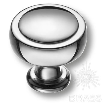 Brass Ручка кнопка 1915 0038 PN глянцевый никель фото 1