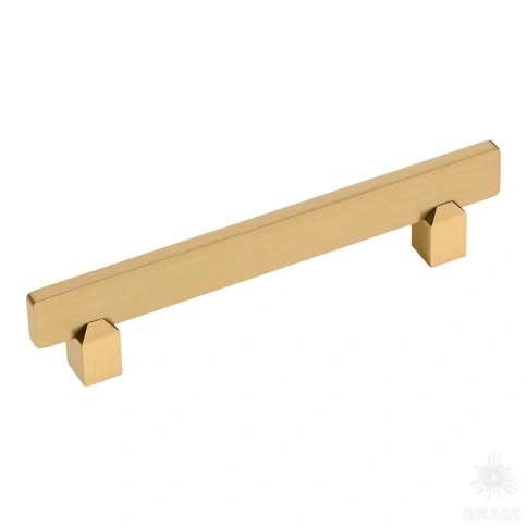 Brass Ручка скоба 2554-011-128 сатинированная латунь 128 мм фото 1