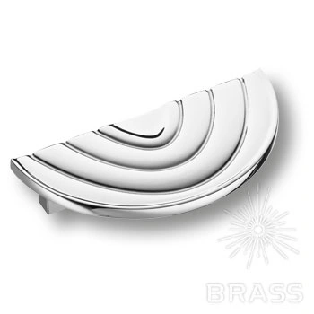 Brass Ручка скоба латунь 07606-005-R12.5 глянцевый хром 96 мм фото 1