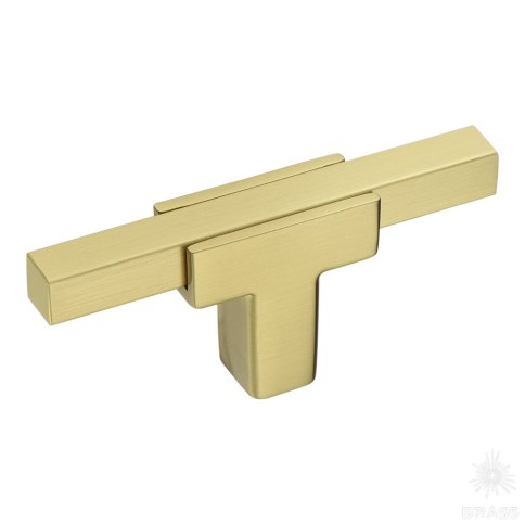 Brass Ручка кнопка 67-Champagne Gold матовая латунь фото 1