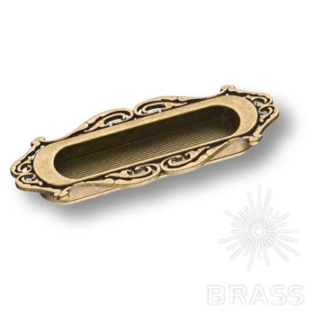 Brass Ручка врезная 15.101.96.12 античная бронза 96 мм фото 1