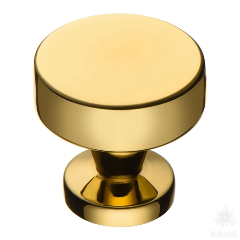 alt="Купить Ручка кнопка 30-Gold глянцевое золото Brass мебельная фурнитура оптом и в розницу"