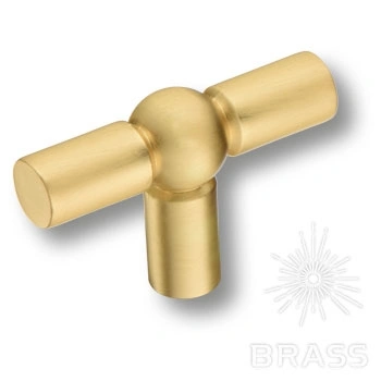 Brass Ручка кнопка 6860-020 матовая латунь фото 1