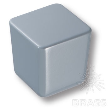 Brass Ручка кнопка 8151-580 BLUE BRIGHT глянцевый голубой фото 1