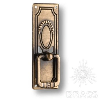 Brass Ручка кольцо на подложке 15.258.05.04 старая бронза фото 1