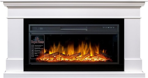 Каминокомплект California - Белый (Высота 850 мм) с очагом Vision 42 LOG LED фото 2