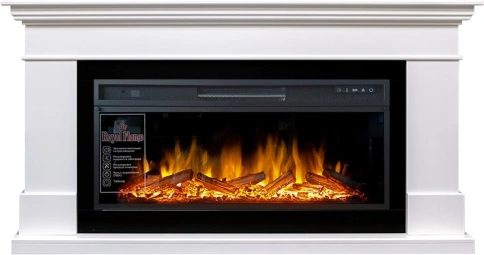 Каминокомплект California - Белый (Высота 850 мм) с очагом Vision 42 LOG LED фото 2